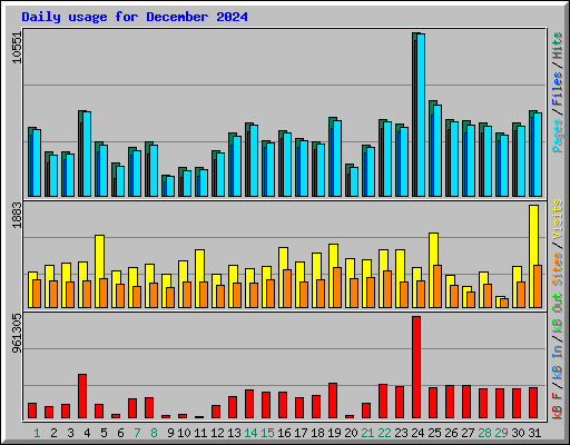 Daily usage for December 2024