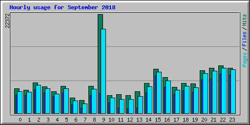 Hourly usage for September 2018