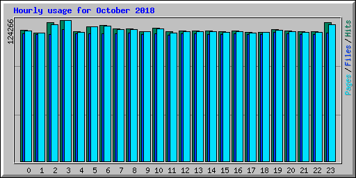 Hourly usage for October 2018