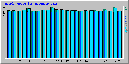 Hourly usage for November 2018