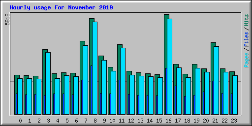 Hourly usage for November 2019