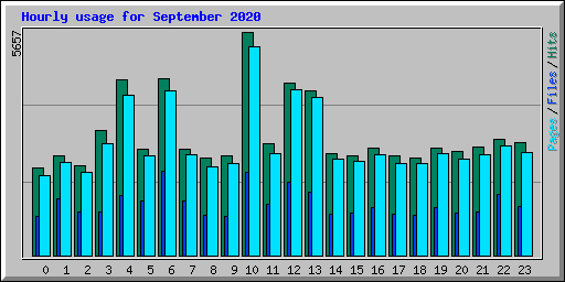 Hourly usage for September 2020