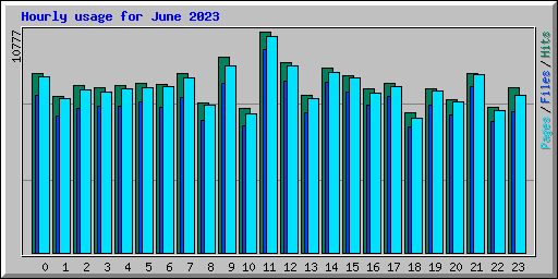 Hourly usage for June 2023