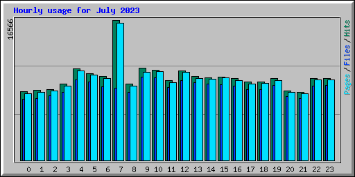 Hourly usage for July 2023