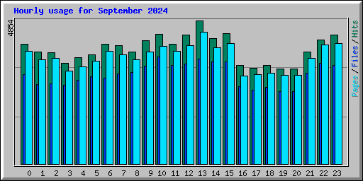 Hourly usage for September 2024